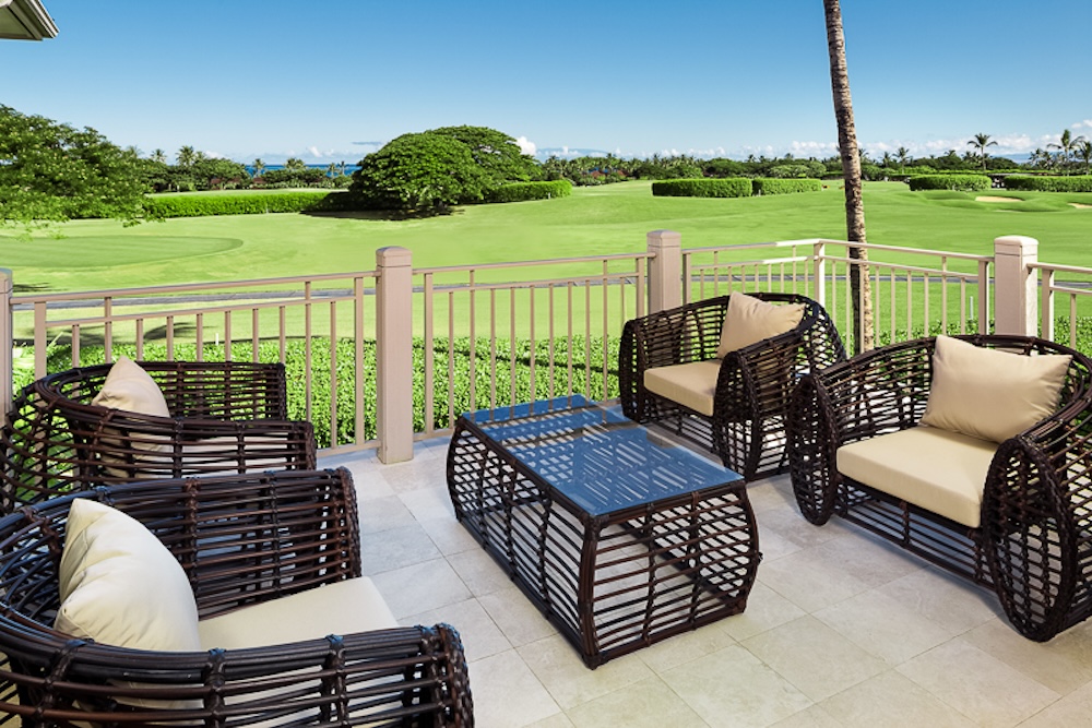 Golf course view from Hualalai Resort Palm Villa